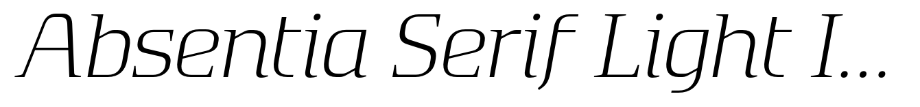 Absentia Serif Light Italic